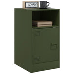 ZNTS Bedside Cabinet Olive Green 34.5x39x62 cm Steel 841771