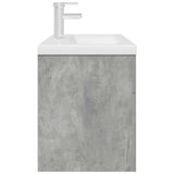 Bathroom Sink Cabinet with Built-in Basin and Faucet Concrete Grey 3324890