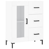Highboard White 69.5x34x180 cm Engineered Wood 3198593