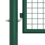 ZNTS Mesh Garden Gate Steel 390x125 cm Green 145749