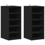 Shoe Cabinets 2 pcs Black 31.5x35x70 cm Engineered Wood 808984