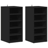 Shoe Cabinets 2 pcs Black 31.5x35x70 cm Engineered Wood 808984