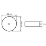 ZNTS Basin Round Ceramic White 40x15 cm 142342