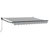 Retractable Awning Anthracite and White 3 x 2 m 3419044