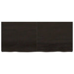 Bathroom Countertop Dark Brown 140x60x cm Treated Solid Wood 3156248