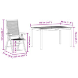 Garden Dining Set Folding 7 pcs Brown Solid Acacia Wood 3375625