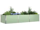Planter Pastel Green 290 x 100 x 75 cm Galvanised Steel 42018274