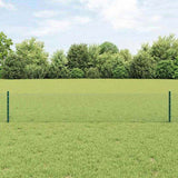 Fence with Post Green 0.4 x 50 m Steel and PVC 3336736