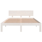 Bed Frame without Mattress White 135x190cm Double 810471