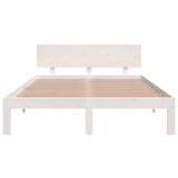 Bed Frame without Mattress White 135x190cm Double 810471