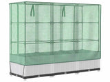 Raised Bed with Greenhouse Cover Rattan Look 120x40x138 cm 4015843