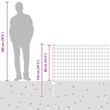 Fence and Post Grey 0.8 x 10 m Steel 3336131