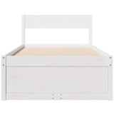 Bed Frame without Mattress White 90x200 cm Solid Wood Pine 846793