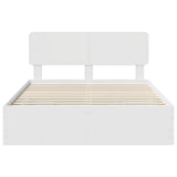 Bed Frame with Drawer White 160 x 200 cm Engineered Wood 3412164