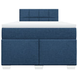 Box Spring Bed with Mattress Blue 120x200 cm Fabric 3285861