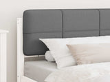 Bed Frame with Upholstered Headboard Light Grey 100 x 200 cm 878003