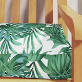 Pallet Cushion Green Leaf Pattern 180 x 40 x 8 cm Oxford Fabric 42001676
