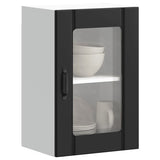 Kitchen Wall Cabinet with Glass Door Lucca Black 853768