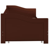 Pull-out Sofa Bed Frame without Mattress Dark Brown 90x200 cm 283152