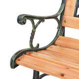 Garden Bench 116 cm Cast Iron and Solid Wood Fir 319571