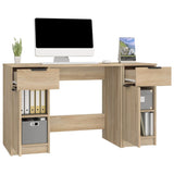 Desk with Side Cabinet Sonoma Oak Engineered Wood 3115910