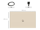Replacement Gazebo Curtains, 4-Panel Gazebo Side Panels Only, for 3 x 3 Gazebos or Pergolas, T3398P310895