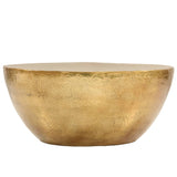 Coffee Table Hammered Aluminium 70x30 cm Brass 246508