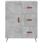 Highboard Concrete Grey 69.5x34x180 cm Engineered Wood 3189417