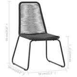 Outdoor Chairs 6 pcs Poly Rattan Black 313113