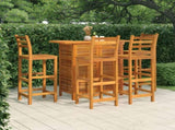 Garden Bar Set Brown Solid Acacia wood Medium Footrest 3115999