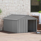 Dog House Grey 116.5x153x81.5 cm Galvanised Steel 171543