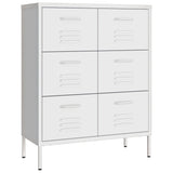 Drawer Cabinet White Steel Medium Fully Extendable 336152