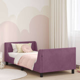 Children's Bed Frame with Headboard Purple 80 x 200 cm Velvet 42010871