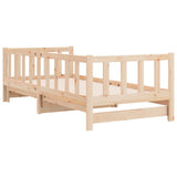 Day Bed with Trundle without Mattress 90x200 cm Solid Wood 836156