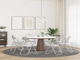 Folding Chair 8 pcs White and Grey 48 x 43.5 x 81 cm 42029050