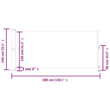 Patio Retractable Side Awning 140x300 cm Black 317832