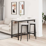 Table White 100 x 50 x 77 cm Engineered Wood and Steel 873785
