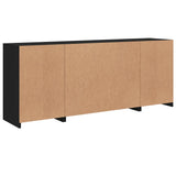 Sideboard with LED Lights Black 163x37x67 cm 3209073