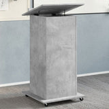 Lectern with Wheels & Drawer Concrete Grey 55x55x107 cm Engineered Wood 848027