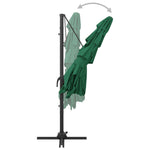 4-Tier Garden Parasol with Aluminium Pole Green 250x250 cm 313821