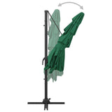 4-Tier Garden Parasol with Aluminium Pole Green 250x250 cm 313821