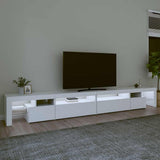 TV Cabinet with LED Lights White 290x36.5x40 cm 3152802
