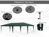 6 x 3 m Pop-Up Steel Frame Gazebo - Green T3398P328436