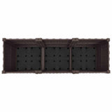 Garden Planter with Wheels Brown 120 x 40 x 44 cm PP 3423046