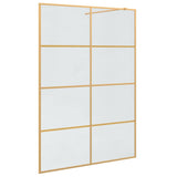 Walk-in Shower Wall Gold 140 x 195 cm Tempered Glass 42022061