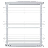 3-Tier Pull-out Kitchen Wire Basket Silver 47x25x56 cm 50969