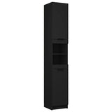 Bathroom Cabinet Black 32x34x188.5 cm Engineered Wood 811323