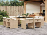 Garden Dining Set Beige, Black, Cream White 3211198