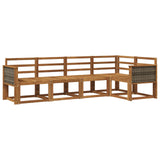 Outdoor Sofa Set 5 pcs Natural Solid Acacia Wood 3385205