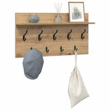 Wall-Mounted Coat Rack with Shelf Artisan Oak 80 x 40 x 12 cm 874442